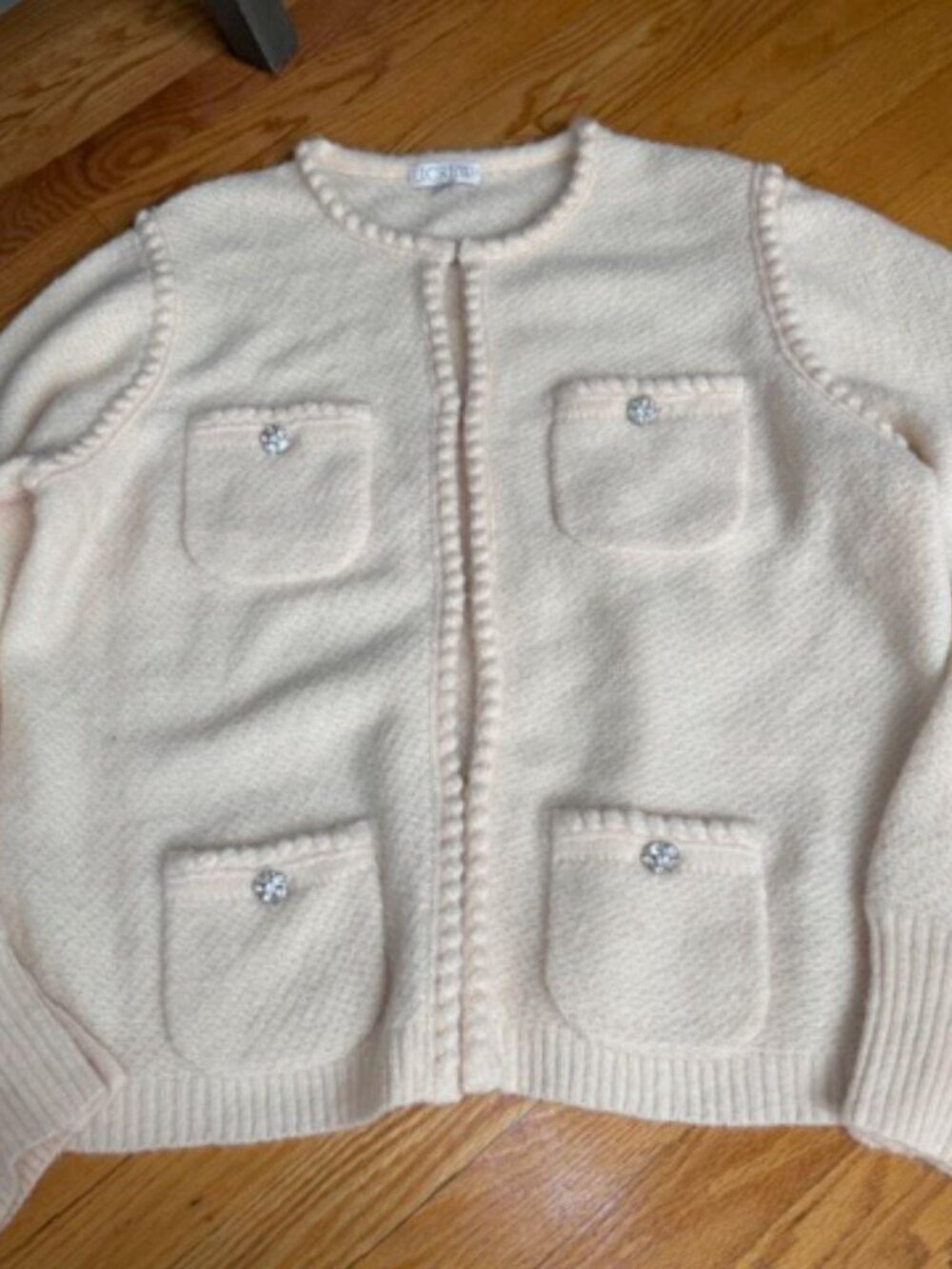 J. Crew Odette Sweater Lady Caridgan Beige Beautiful XL